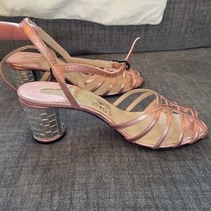 New Salvatore Ferragamo Authentic Mirror Heel Sandals!